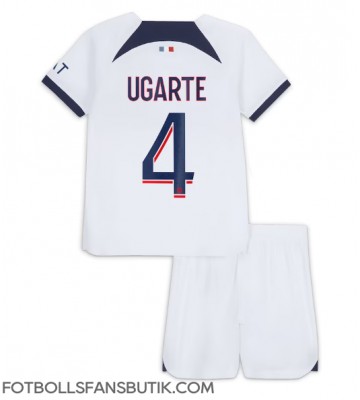 Paris Saint-Germain Manuel Ugarte #4 Replika Bortatröja Barn 2023-24 Kortärmad (+ Korta byxor)